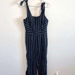 RACHEL‎ Roy Women’s Navy Blue Striped Jumpsuit Size 4